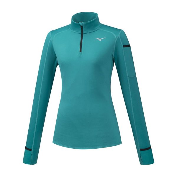 Blue Mizuno Vortex Warmalite HZ Running Women's Top | 03274-ZBIC