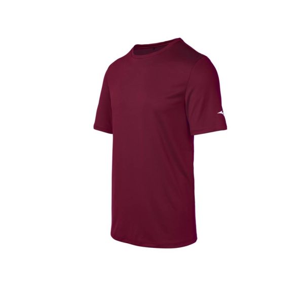 Burgundy Mizuno Men's T-Shirt | 26931-HAOE