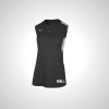 Mizuno Aerolite 2-Button Sleeveless Softball Jersey for Women - Black/Grey
