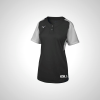 Black/Grey Mizuno Aerolite 2-Button Softball Women's Jersey | 54296-UPXN