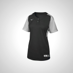 Black/Grey Mizuno Aerolite 2-Button Softball Women's Jersey | 54296-UPXN