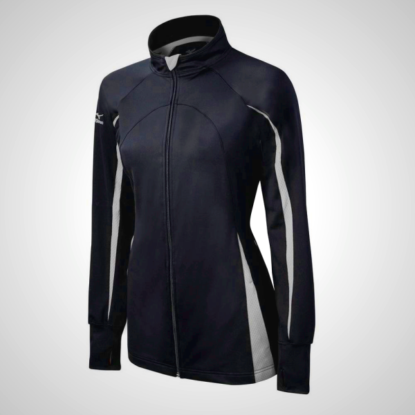 Black/Grey Mizuno Elite 9 Focus Full-Zip Women's Jacket | 01742-QMPD