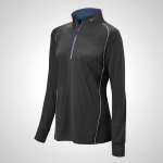 Black Mizuno Comp 1/2 Zip Long Sleeve Women's Pullover | 21785-RFWO