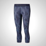 Black Mizuno Impulse Printed ¾ Running Tights for Women | 80576-VQZR