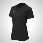 Black Mizuno Techno VI Short Sleeve Volleyball Jersey for Women | 81504-QULG