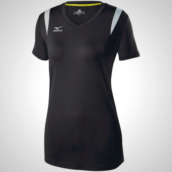 Black/Silver Mizuno Balboa 5.0 Long Sleeve Volleyball Jersey for Women | 50496-XATZ