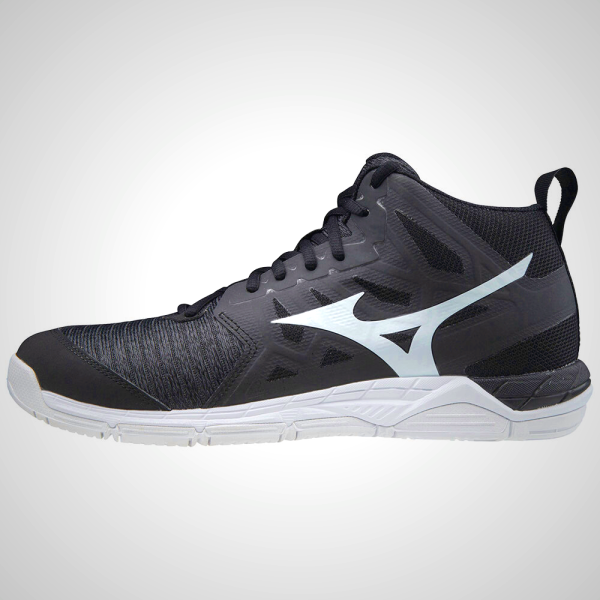 Mizuno Wave Supersonic 2 Mid Volleyball Shoes Black/White/Grey | 45326-NSIM