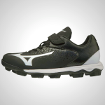 Black/White Mizuno Finch Select Nine Molded Softball Cleats for Women | 37928-ZMDO