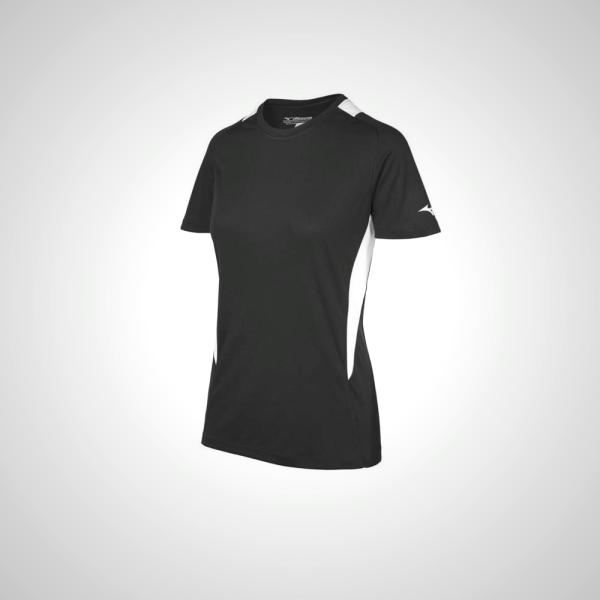 Black/White Mizuno Softball Crew Neck Women's Jersey | 53019-CGUQ