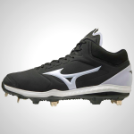 Mizuno Sweep 5 Mid Metal Women's Softball Cleats Black/White | 23641-NKOW