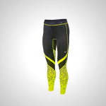 Black/Yellow Mizuno Impulse Printed Women's Tights | 31960-FUTZ