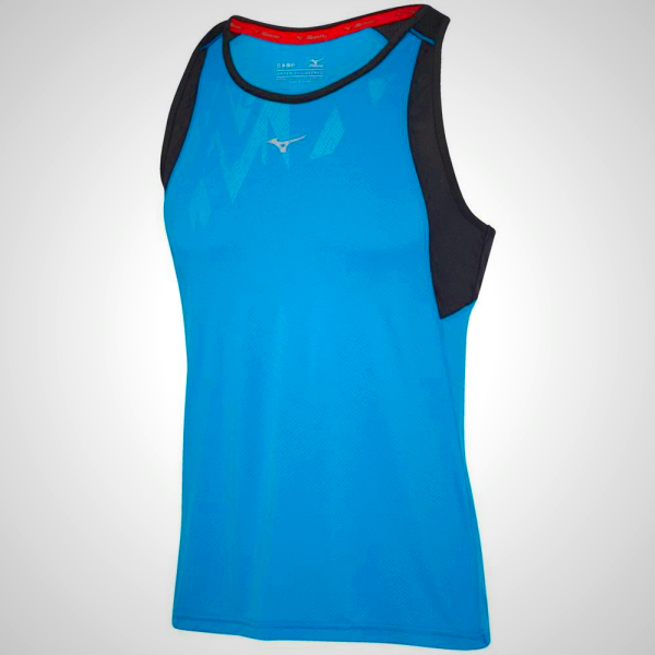 Mizuno Alpha Vent Men's Tank Top Blue/Black | 96325-CLJQ