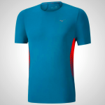 Mizuno AERO 4.0 Running T-Shirt for Men - Blue/Pink | 16478-ZJLM