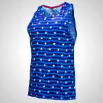 Blue/White Mizuno America Star Men's Tank Top | 83956-KLTZ