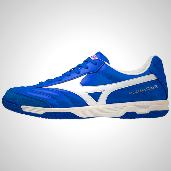 Mizuno Morelia Sala Classic IN Women's Soccer Shoes Blue/White 74306-JLFV