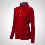 Burgundy Mizuno Comp 1/2 Zip Long Sleeve Women's Pullover | 42568-ZEQM
