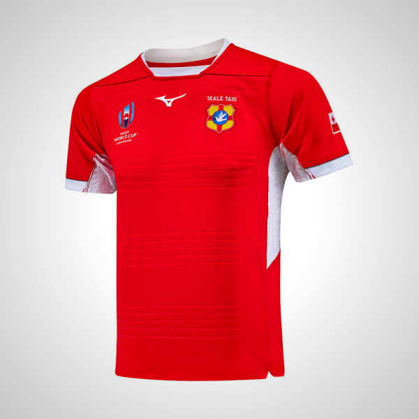 Deep Red Mizuno Tonga RWC Home Men's Jersey | 43687-LAWI