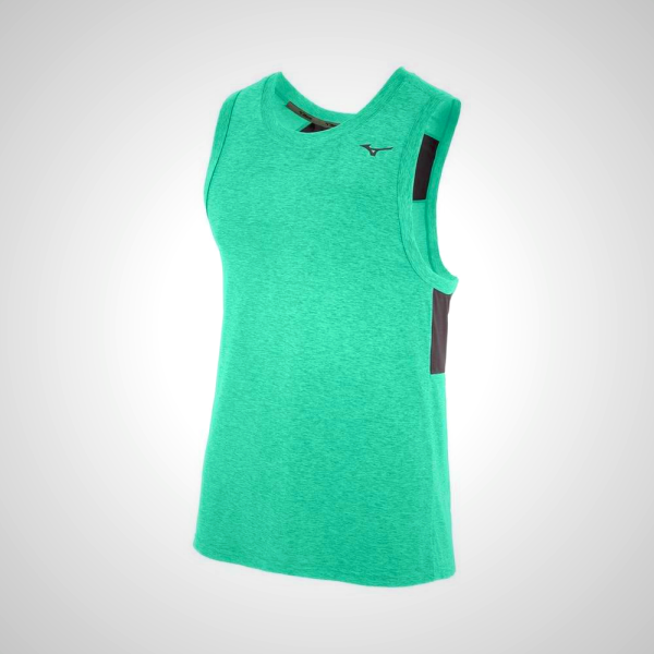 Mizuno Alpha Running Men's Tank Top Green/Black 26315-UCGW