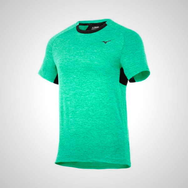 Mizuno Alpha Short Sleeve T-Shirt Green/Black | 46281-PYJR