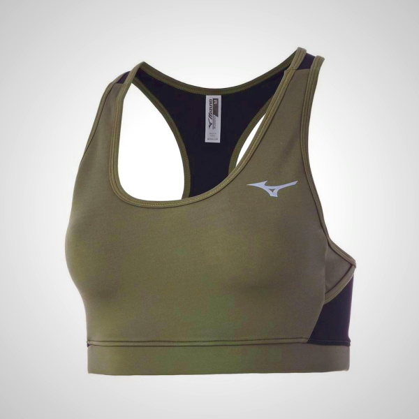 Green Mizuno Alpha Mesh Back Women's Running Bra | 21465-RYOJ
