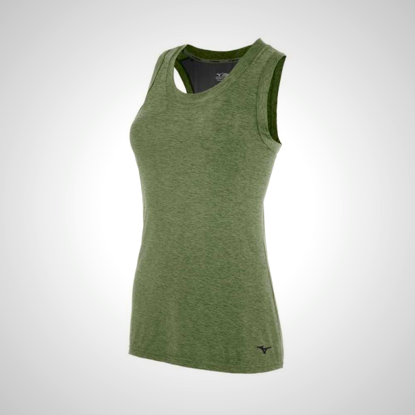 Green Mizuno Alpha Running Women's Tank Top | 73065-OZIQ