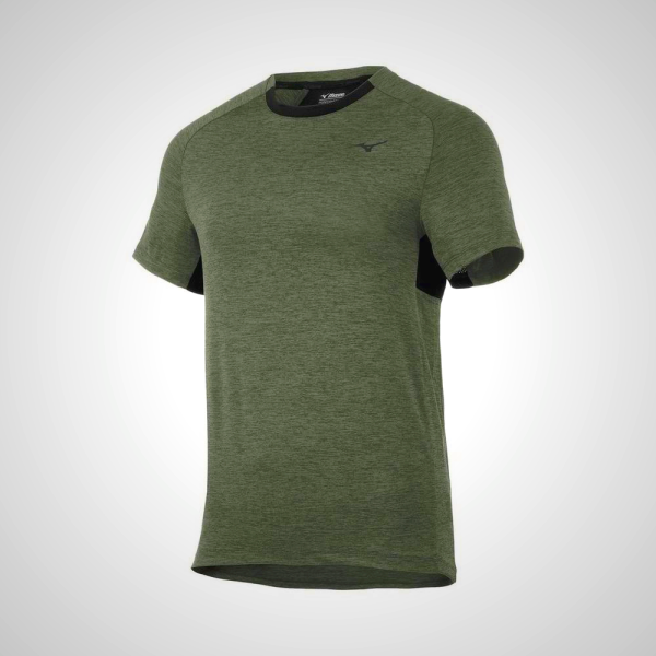 Green Mizuno Alpha Short Sleeve Men's T-Shirt | 28304-RZBF