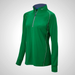 Green Mizuno Comp 1/2 Zip Long Sleeve Women's Pullover | 61935-VHBP