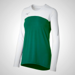 Green/White Mizuno Techno VII Long Sleeve Volleyball Jersey for Women | 34062-MSYK
