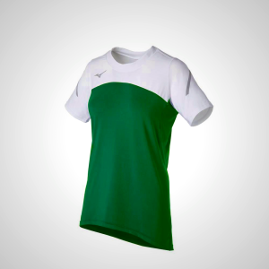 Mizuno Women's Green/White Techno VII Jersey | 93540-FBMJ