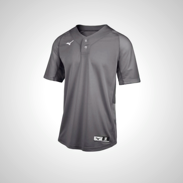 Grey Mizuno Aerolite 2-Button Baseball Jersey for Men | 54329-FMJK