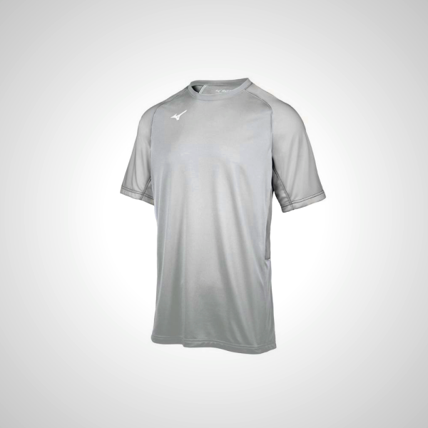 Grey Mizuno Aerolite Crew Baseball Jersey for Men | 68354-ZBKQ