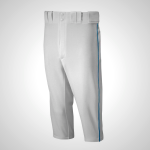 Grey/Navy Mizuno Premier Short Piped Baseball Pants for Men | 96752-XDOU