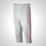 Grey/Red Mizuno Premier Short Piped Baseball Pants for Men | 74802-VCPH