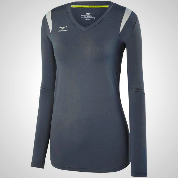 Mizuno Women's Balboa 5.0 Long Sleeve Volleyball Jersey Grey/Silver 10365-OJXQ