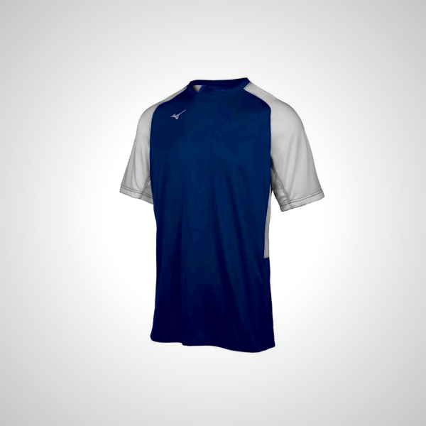 Mizuno Aerolite Crew Baseball Jersey Navy/Grey 61845-YXTI
