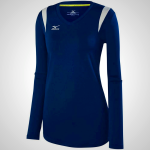 Navy/Silver Mizuno Balboa 5.0 Long Sleeve Volleyball Jersey for Women | 76902-SKZW