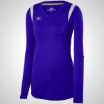 Purple/Silver Mizuno Balboa 5.0 Long Sleeve Volleyball Jersey for Women | 36452-XFTS