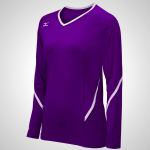 Purple/White Mizuno Techno Generation Long Sleeve Volleyball Jersey for Women | 35926-LXAP