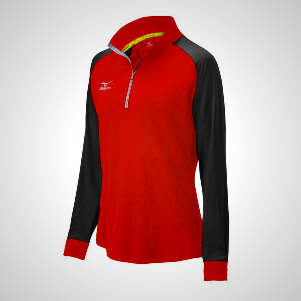 Red/Black Mizuno Elite 9 Prime 1/2 Zip Women's Jacket | 69412-SICV