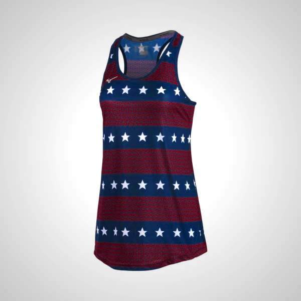 Red/Blue Mizuno Women's Tank Top | 30948-QENT
