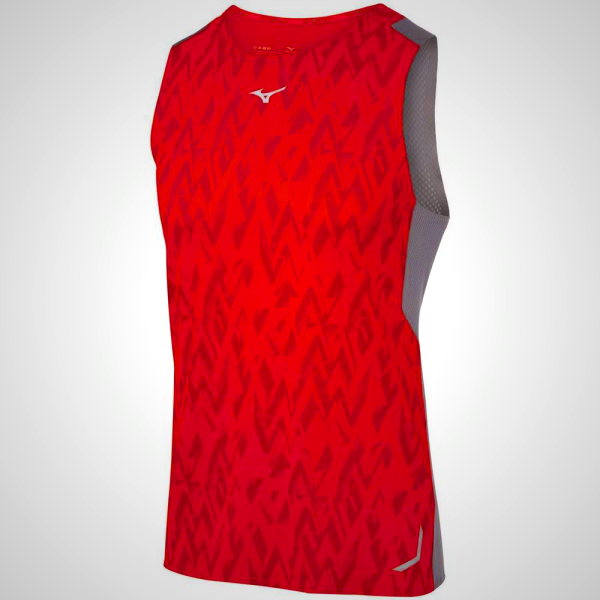 Red Mizuno Aero Running Men's Tank Top | 54682-NWYG