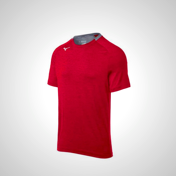 Red Mizuno Alpha Short Sleeve Men's T-Shirt | 98251-ADMW