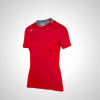 Red Mizuno Alpha Short Sleeve Women's T-Shirt | 70263-TSVC