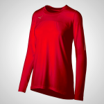 Red Mizuno Techno VII Long Sleeve Volleyball Jersey for Women | 40731-RXOD