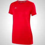Red Mizuno Volleyball Attack 2.0 Women's T-Shirt | 46381-JGEB
