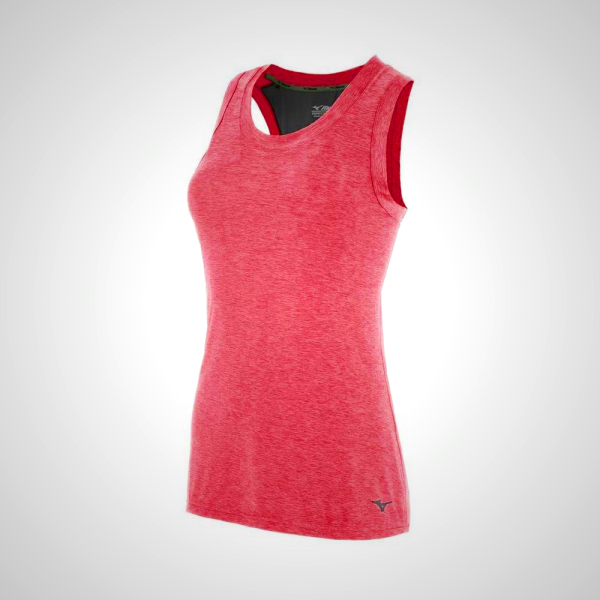 Mizuno Women's Rose/Black Alpha Running Tank Top | 47215-TMVS