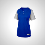 Mizuno Aerolite 2-Button Softball Jersey for Women | Royal Grey 48962-BEGU