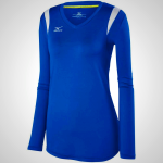 Mizuno Women's Royal Silver Balboa 5.0 Long Sleeve Volleyball Jersey 35019-CAGL