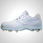 White Mizuno 9-Spike Advanced Sweep 4 Low Metal Softball Cleats | 76954-ZRBD