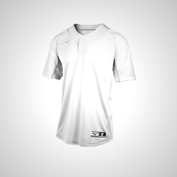 White Mizuno Aerolite 2-Button Baseball Jersey for Men | 86759-JPVW